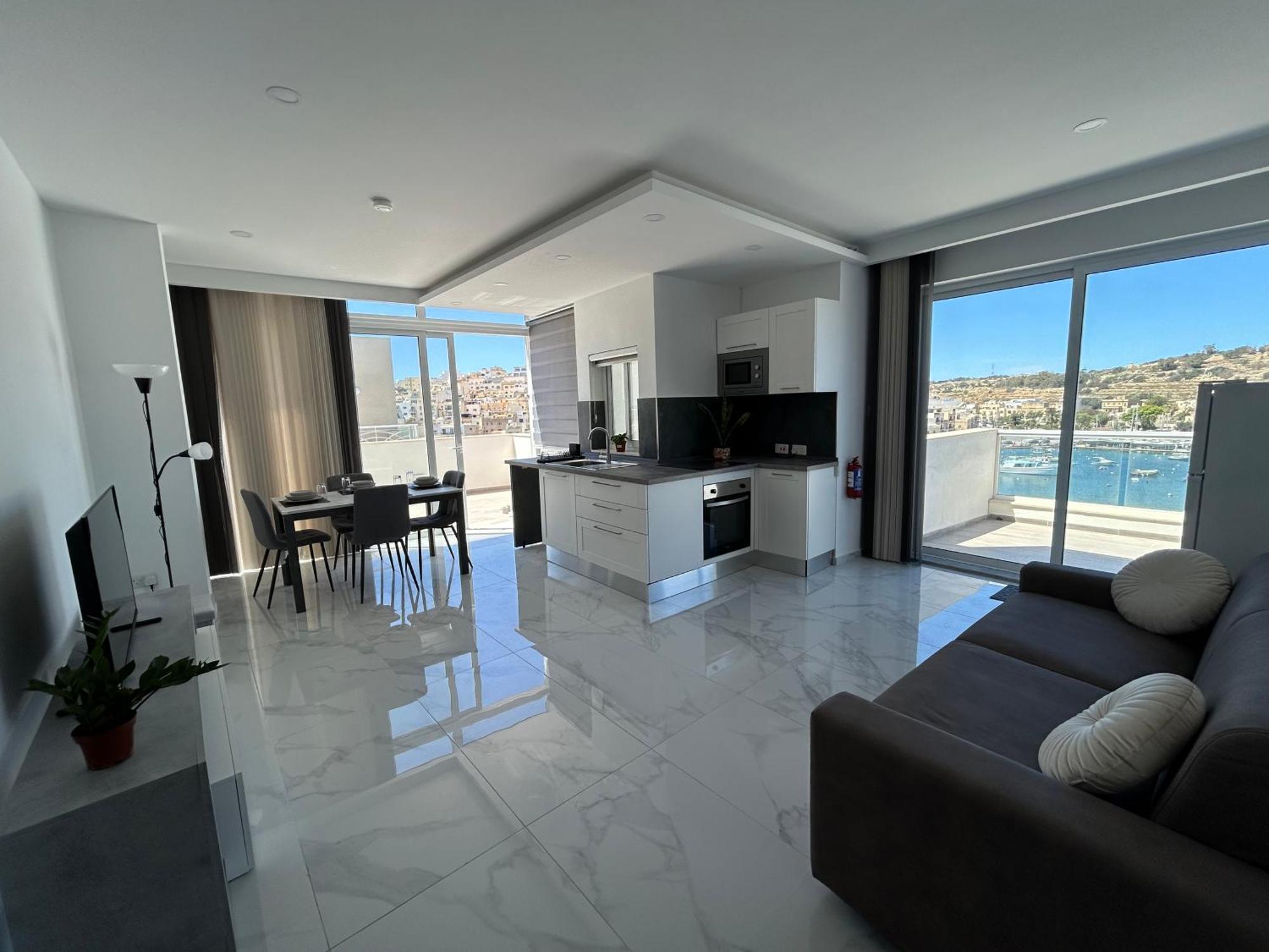 Seaview Setters Penthouse Marsaskala Apartment Bagian luar foto